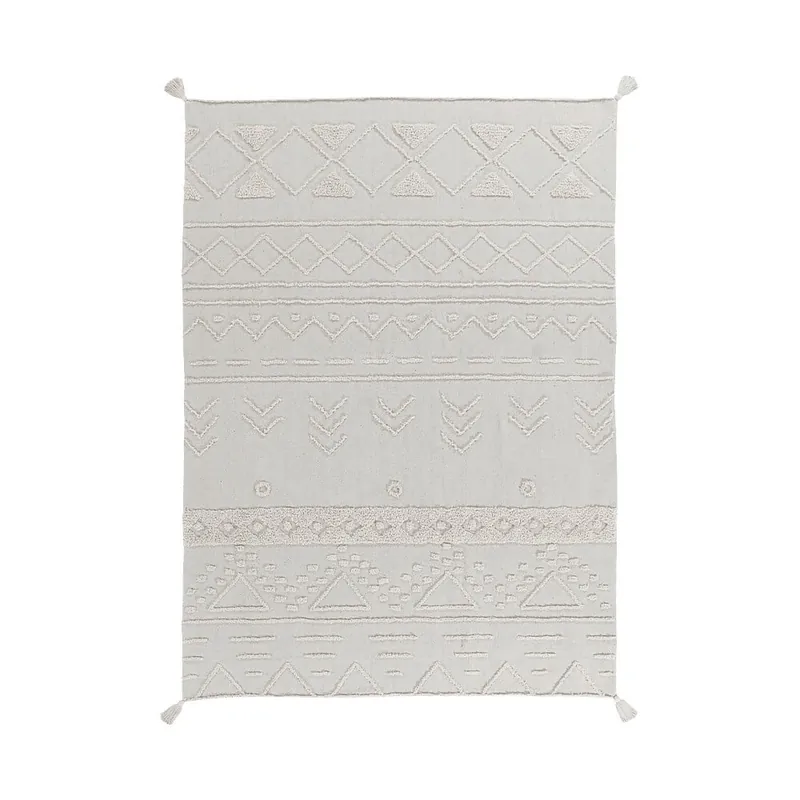 Biały bawełniany dywan tkany ręcznie odpowiedni do prania 170x240 cm Tribu Natural – Lorena Canals Bonami Tylko do końca tygodnia