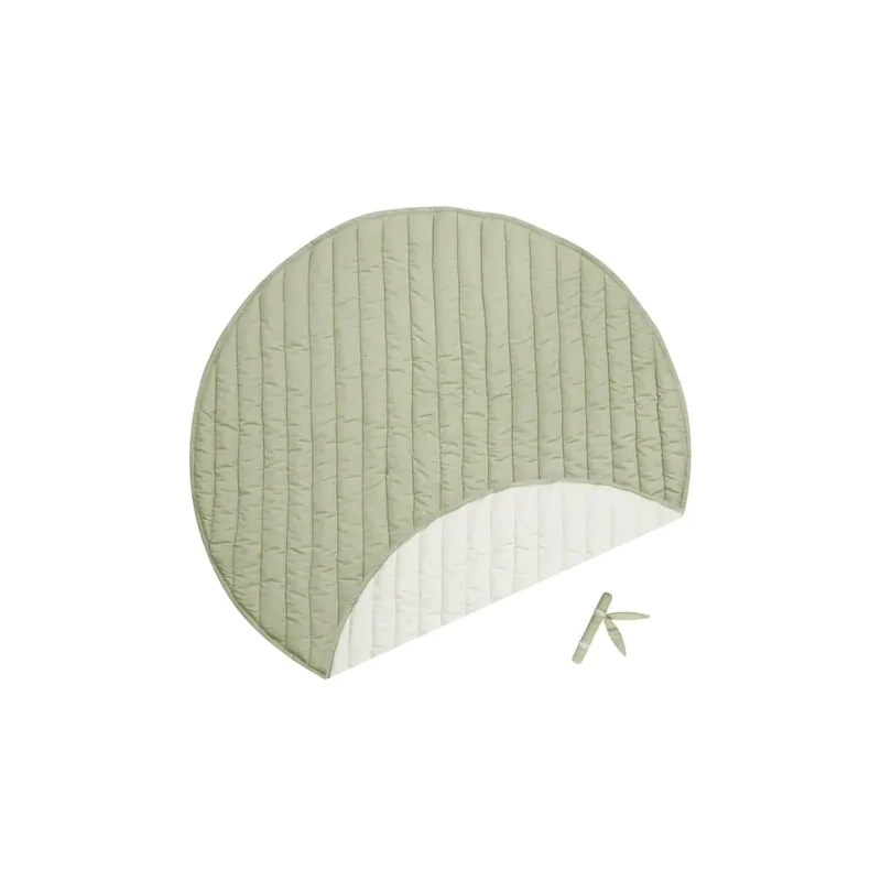 Bezpieczne zakupy Zielono-kremowa mata do zabawy dla dzieci Bamboo Leaf – Lorena Canals Bonami
