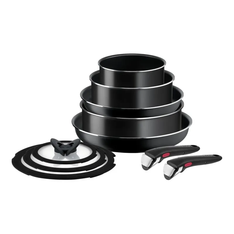 Zestaw garnków aluminiowych 10 szt. INGENIO EASY COOK & CLEAN BLAC L1549042 – Tefal Bonami Oferta czasowa