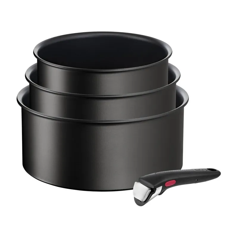 Garnki zestaw z nieprzywierającą powierzchnią/z odpinaną rączką 3 szt. aluminiowe odpowiednie na indukcję INGENO Eco Resist L3979202 – Tefal Bonami Bestseller