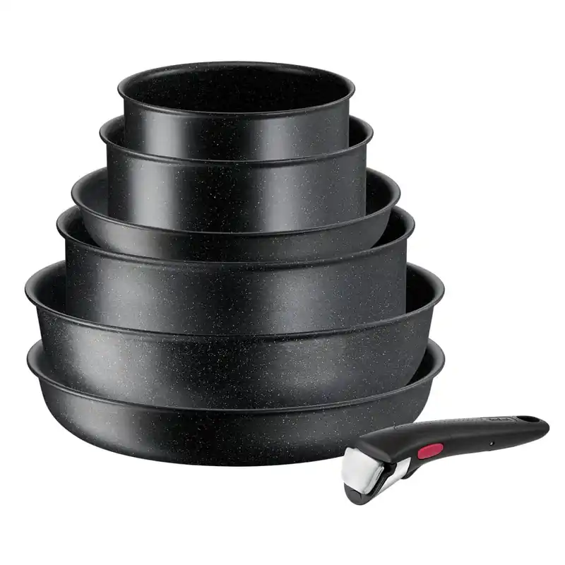 Super okazja Zestaw garnków aluminiowych 7 szt. INGENIO Black stone L3998702 – Tefal Bonami