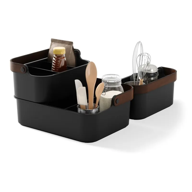Nowość Czarny organizer łazienkowy z plastiku z recyklingu Bellwood – Umbra Bonami