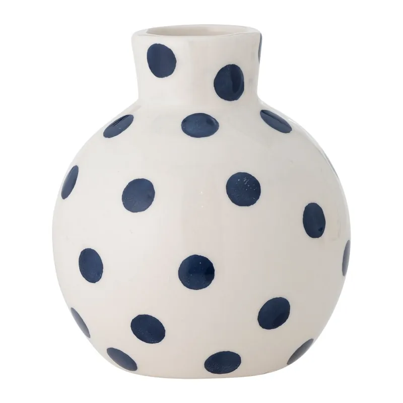Zamów dziś Biały ceramiczny ręcznie malowany wazon (wysokość 11 cm) Fian – Bloomingville Bonami