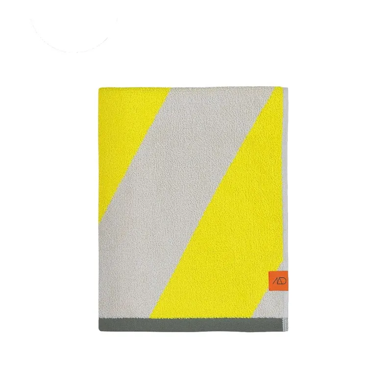 Żółty ręcznik kąpielowy frotte z bawełny organicznej 70x133 cm Diagonal – Mette Ditmer Denmark Bonami Ostatnia szansa