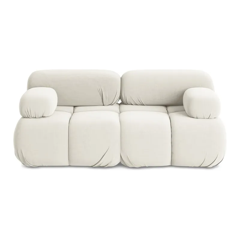 Biała aksamitna sofa modułowa 190 cm Lokua – Makamii Bonami Kup teraz