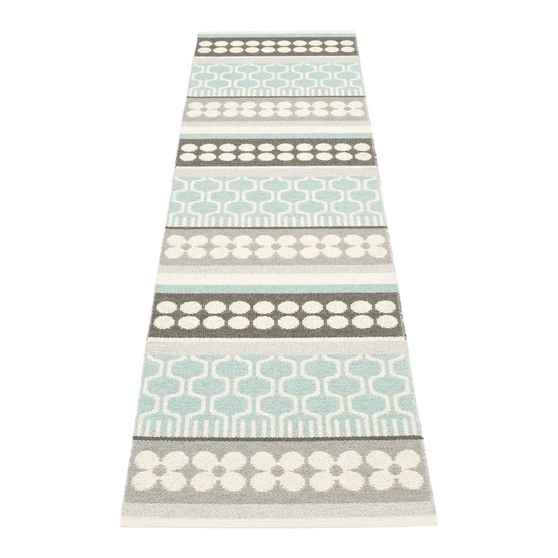Bestseller Szaro-turkusowy chodnik odpowiedni na zewnątrz 70x270 cm Asta Pale Turquoise – Pappelina Bonami