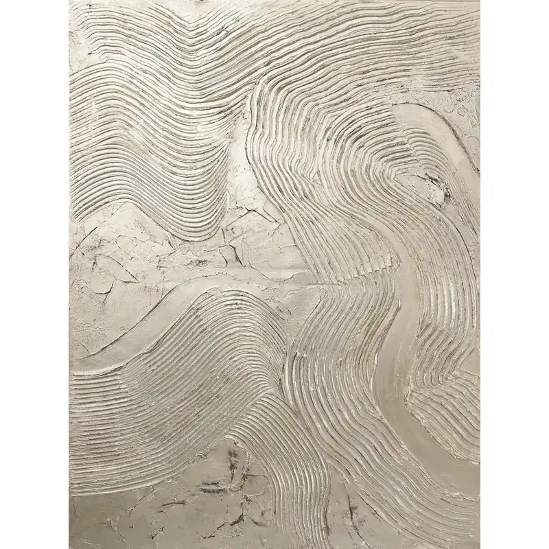 Ręcznie malowany obraz 88x118 cm Metallic Silver – Malerifabrikken Bonami Oferta