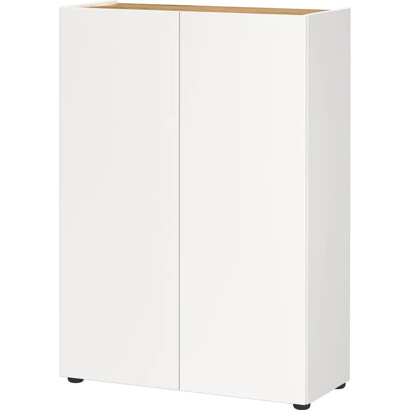 Biała szafka w dekorze dębu 74x105x33 cm Alviano – Germania Bonami Tylko dziś