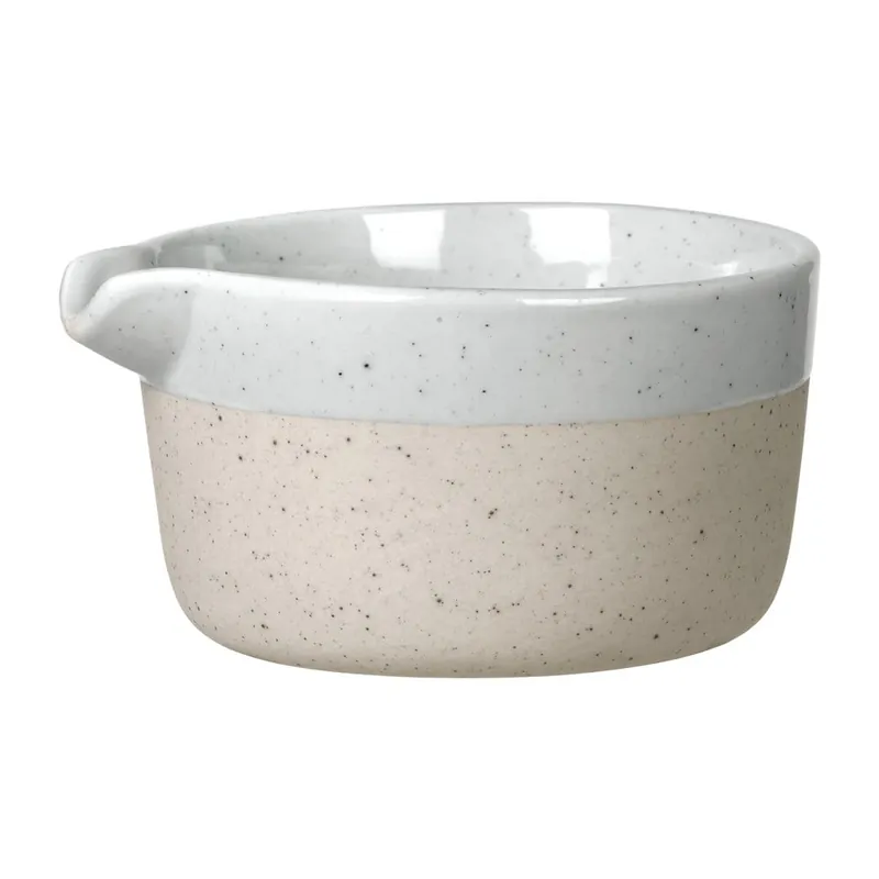 Bezpieczne zakupy Jasnoszaro-beżowy ceramiczny mlecznik 150 ml Sablo – Blomus Bonami