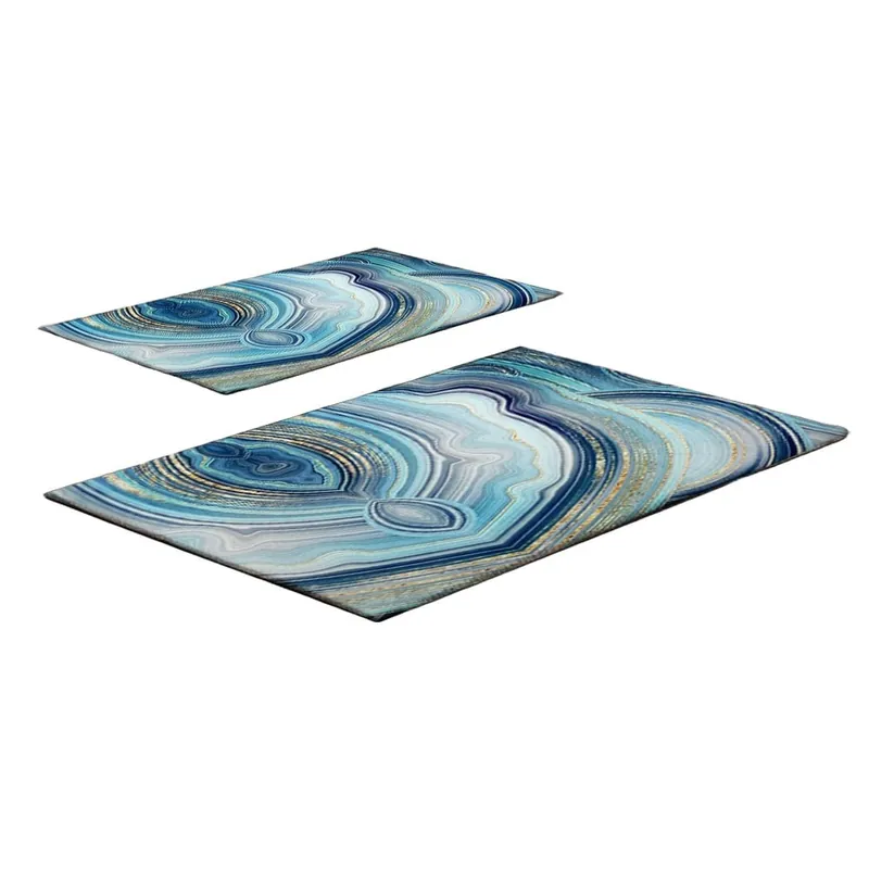 Dostępne od ręki Niebieskie dywaniki łazienkowe zestaw 2 szt. 60x100 cm – Foutastic Bonami