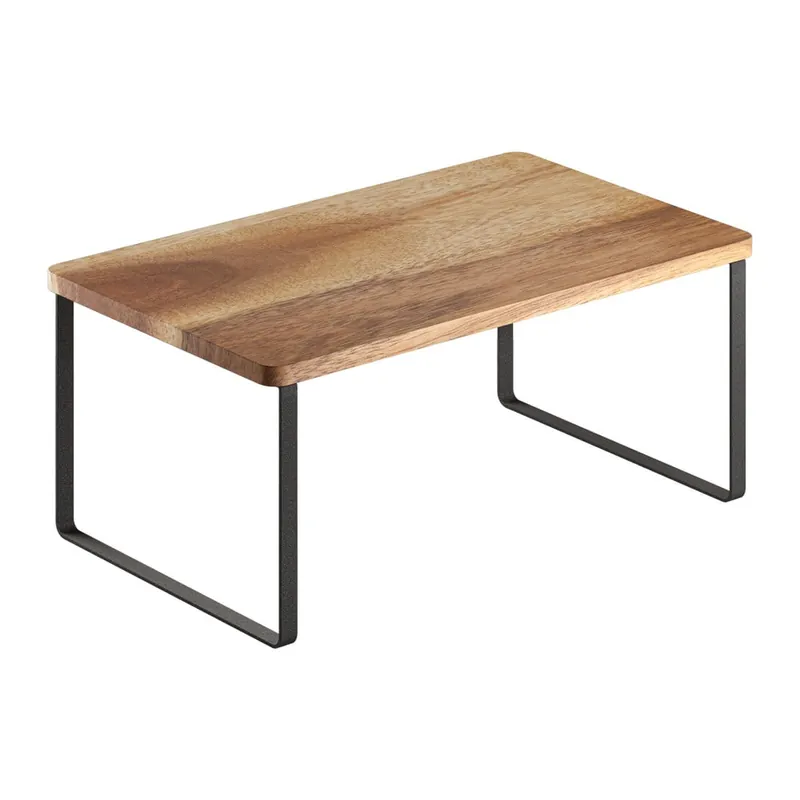 Super okazja Drewniana dodatkowa półka w czarno-naturalnym kolorze 32x19 cm York – Metaltex Bonami