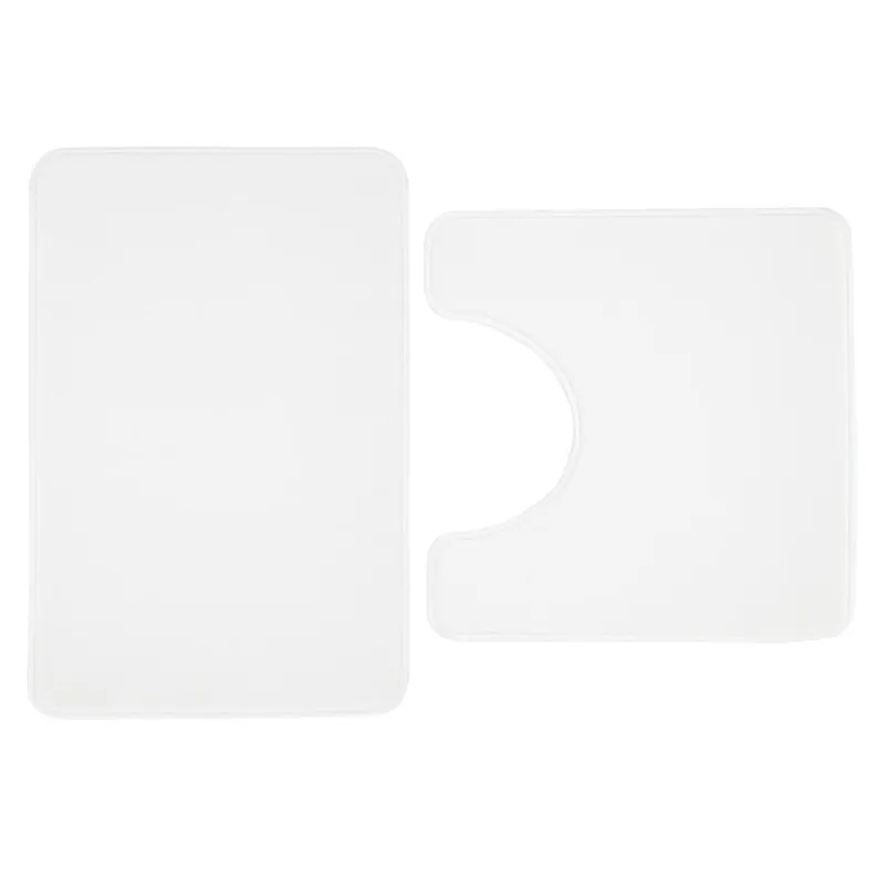 Okazja Białe dywaniki łazienkowe do WC z pianki pamięciowej zestaw 2 szt. 50x80 cm Anti-Bacterial – Catherine Lansfield Bonami