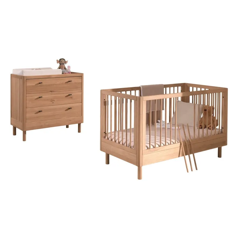 Zestaw mebli dla dzieci z litego drewna dębowego 2 szt. Forrest – Vipack Bonami Oferta limitowana