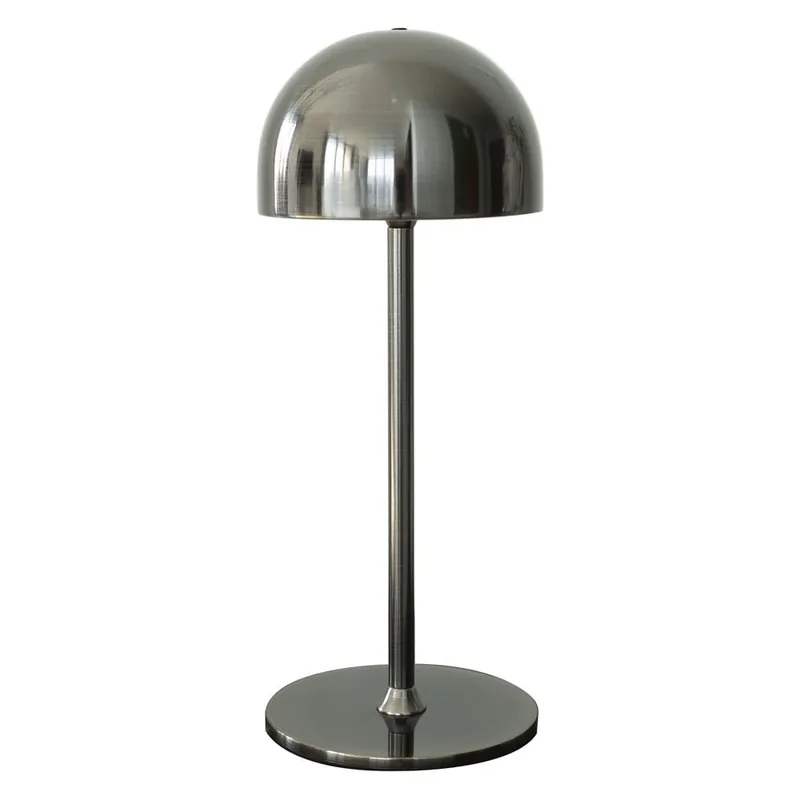 Tani Ciemnoszara lampa stołowa LED ze zdalnym sterowaniem i metalowym kloszem (wysokość 30 cm) Tim – Sirius Bonami