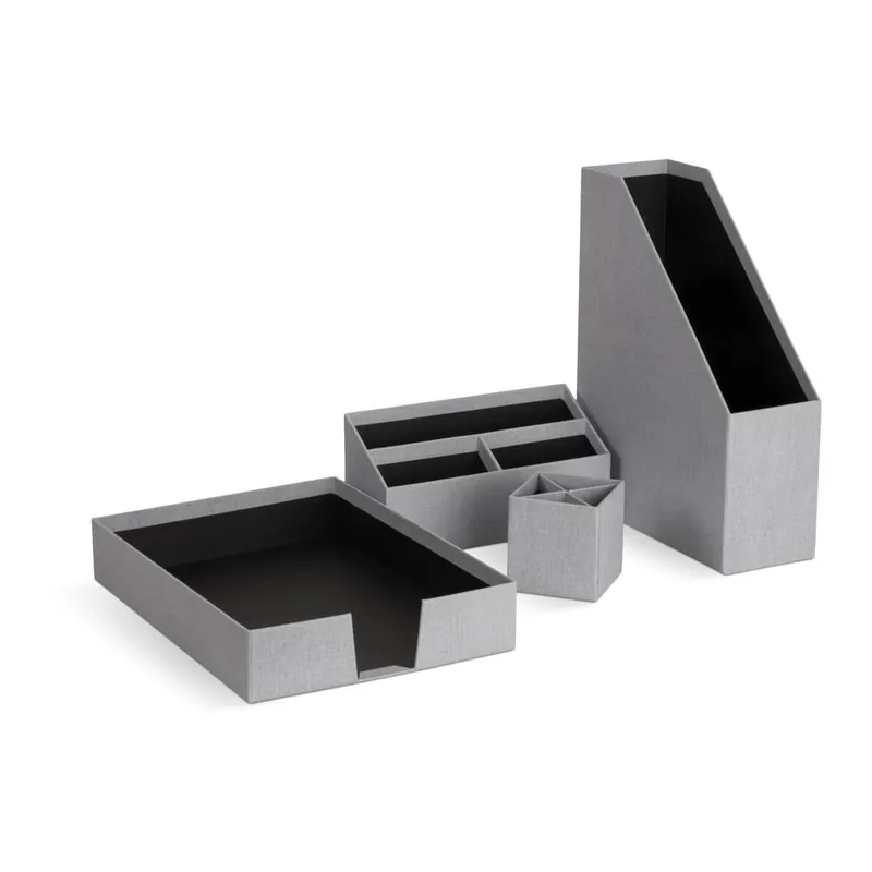 Nowy Kartonowe organizery zestaw 4 szt. Hugo Canvas Paper Laminate – Bigso Bonami