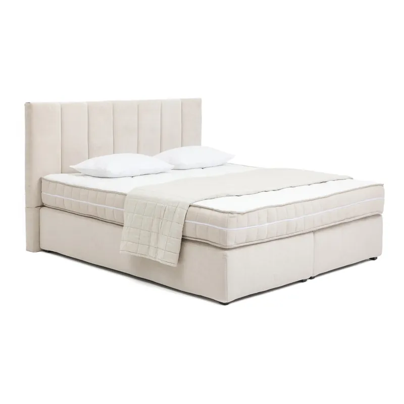 Beżowe łóżko kontynentalne 180x200 cm Olia Bold Line – Bonami Selection Bonami Wyprzedaż