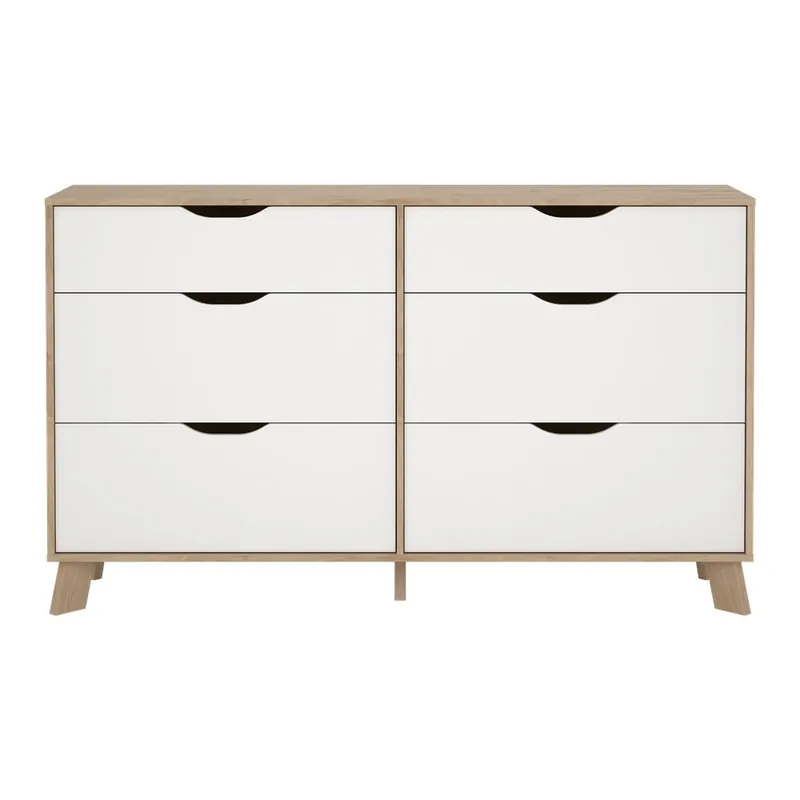 Biało-naturalna komoda w dekorze dębu 156x92x40 cm Ikast – Tvilum Bonami Zamów dziś