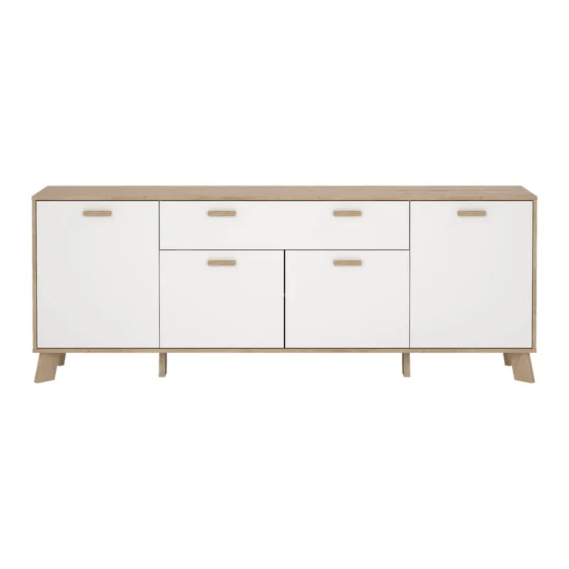 Biało-naturalna komoda w dekorze dębu 196x73x39 cm Ikast – Tvilum Bonami Tylko do końca tygodnia