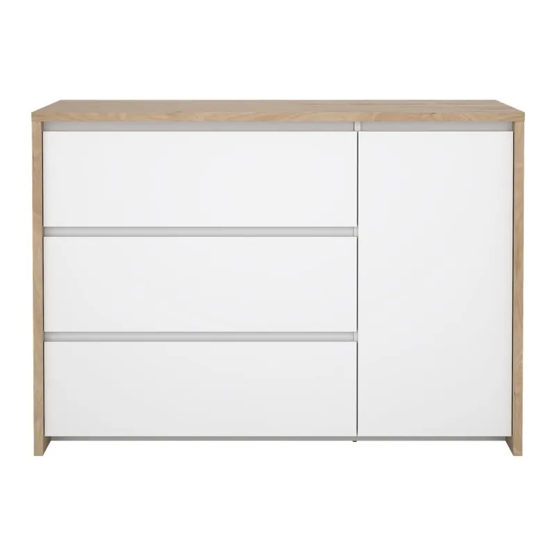 Biało-naturalna komoda w dekorze dębu 119x84x48 cm Next – Tvilum Bonami Ekspresowa dostawa