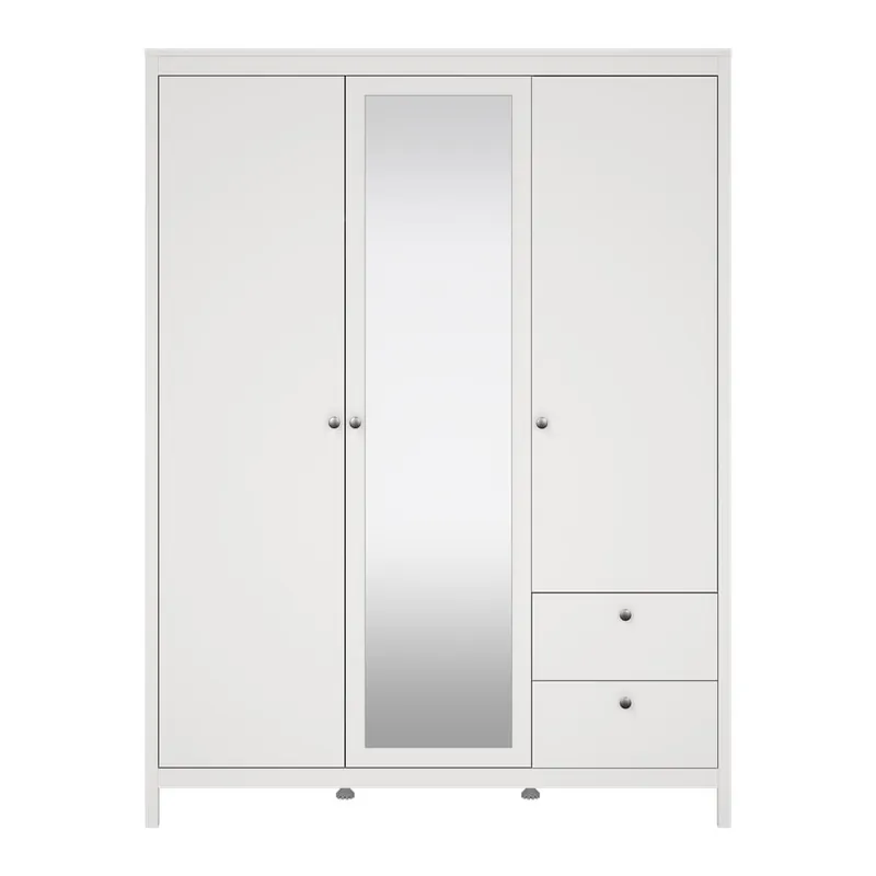 Biała szafa z lustrem 150x199x58 cm Madrid – Tvilum Bonami Bezpieczna płatność