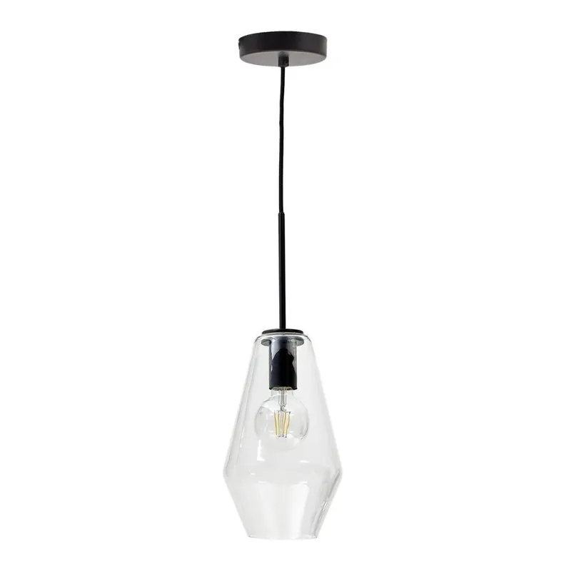 Czarna lampa wisząca ze szklanym kloszem ø 17 cm Mao – Kave Home Bonami Darmowy zwrot