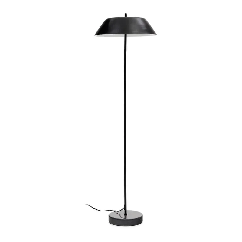 Czarna lampa stojąca z metalowym kloszem (wysokość 153 cm) Sayra – Kave Home Bonami Bestseller