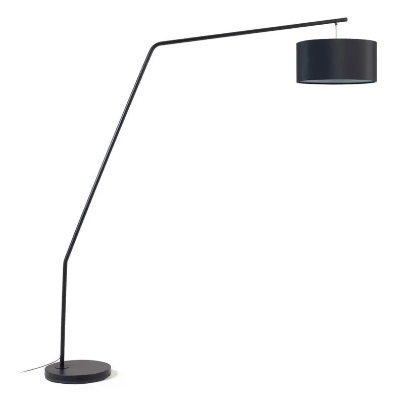 Czarna lampa stojąca z tekstylnym kloszem (wysokość 221,5 cm) Ciana – Kave Home Bonami Dostępne od ręki