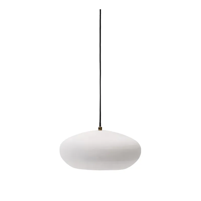 Biała lampa wisząca z metalowym kloszem ø 40 cm Inda – Kave Home Bonami Kup online