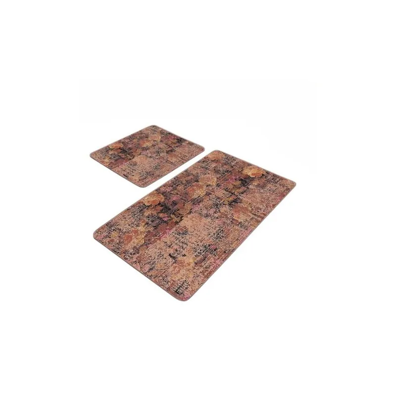 Brązowe aksamitne dywaniki łazienkowe zestaw 2 szt. 60x100 cm – Mila Home Bonami Rabat