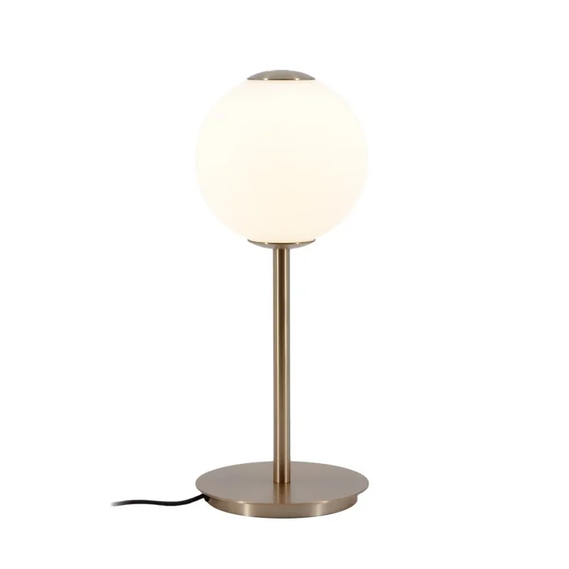 Metalowa lampa stołowa LED w kolorze mosiądzu ze ściemniaczem i szklanym kloszem (wysokość 37 cm) Audrey Table – UMAGE Bonami Rabat