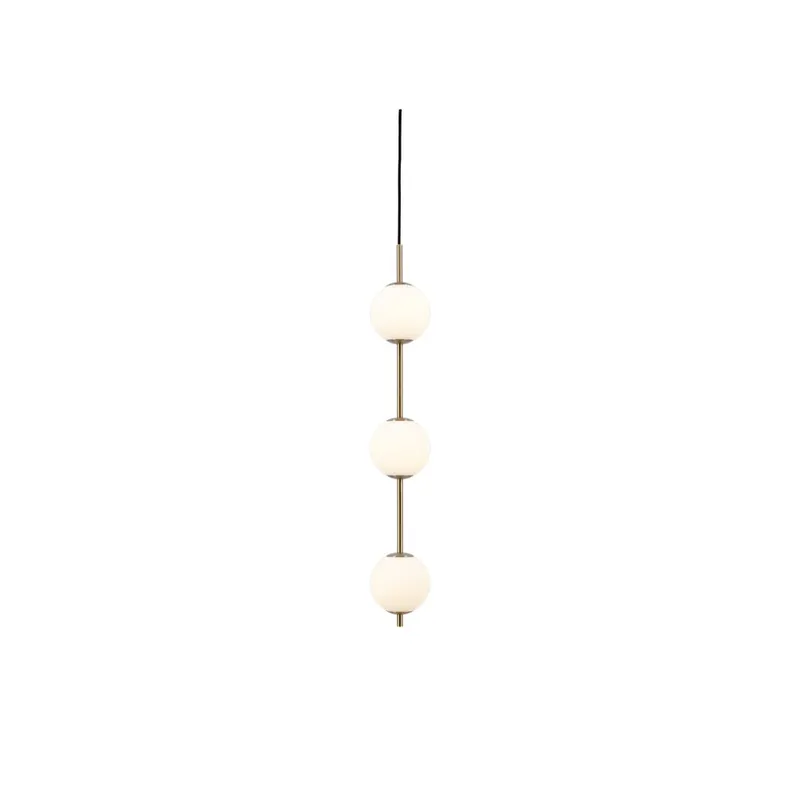 Metalowa lampa wisząca LED w kolorze mosiądzu ze szklanym kloszem ø 12 cm Audrey – UMAGE Bonami Ekspresowa dostawa