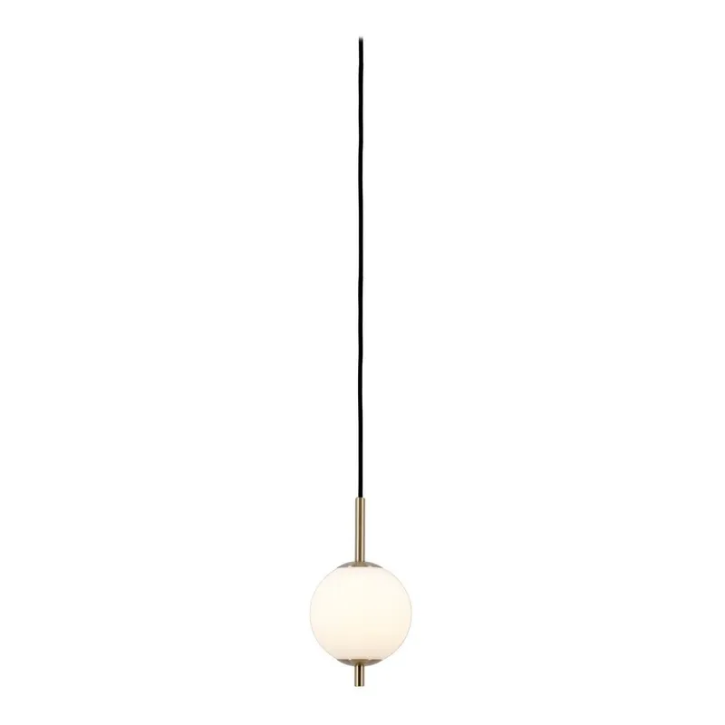 Metalowa lampa wisząca LED w kolorze mosiądzu ze szklanym kloszem ø 12 cm Audrey – UMAGE Bonami Dodaj do koszyka