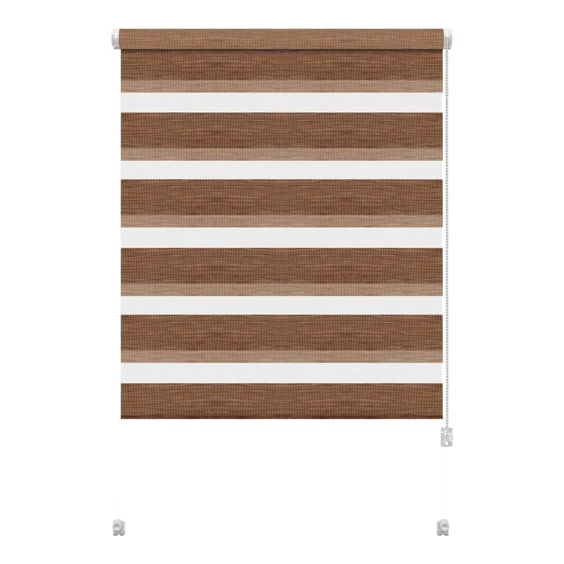 Wysoka jakość Brązowa roleta dzień i noc 72,5x150 cm Zebra Natur – Gardinia Bonami