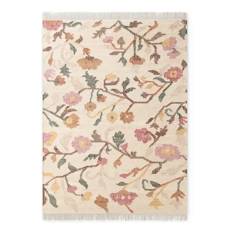 Kremowy dywan z juty tkany ręcznie 160x230 cm Roya Violette – Elle Decoration Bonami Bezpieczna płatność