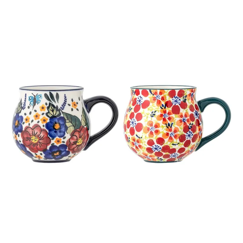 Kamionkowe kubki zestaw 2 szt. 330 ml Florist – Bloomingville Bonami Oferta czasowa
