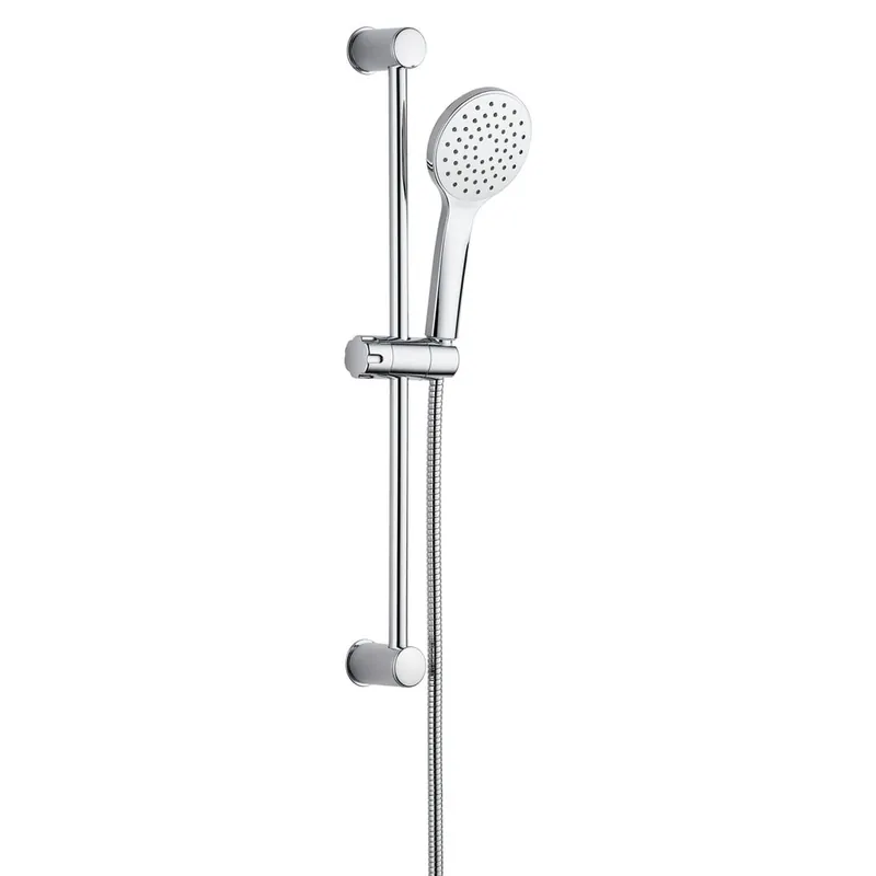 Najlepsza cena Zestaw prysznicowy ze stali nierdzewnej w kolorze srebra ze słuchawką prysznicową/z drążkiem z suwakiem 60 cm No. 2 – Allstar Bonami
