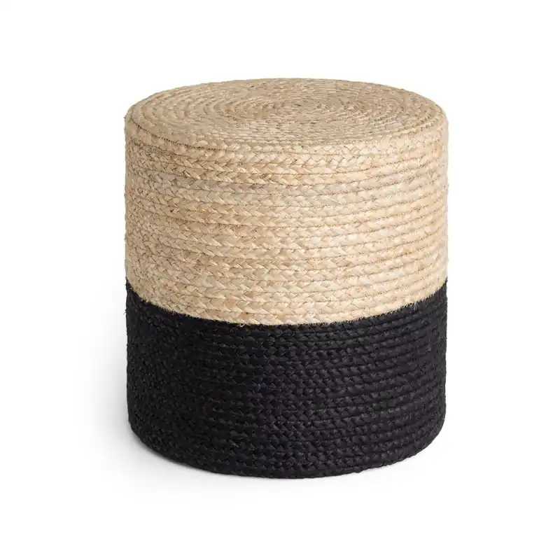 Czarno-naturalny puf Juta Gold Black – Hanse Home Bonami Tylko do końca tygodnia