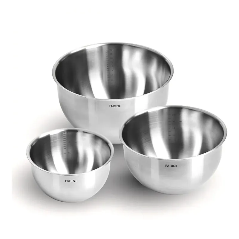 Misy ze stali nierdzewnej w kolorze srebra zestaw 3 szt. ø 24 cm Lucca 3.0 – FABINI Bonami Ograniczona ilość
