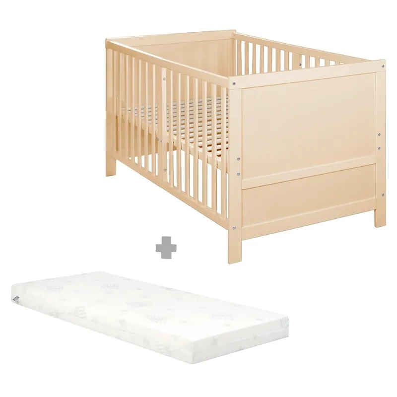Hit cenowy Łóżeczko z regulowaną wysokością w naturalnym kolorze 70x140 cm Easy Sleep – Roba Bonami