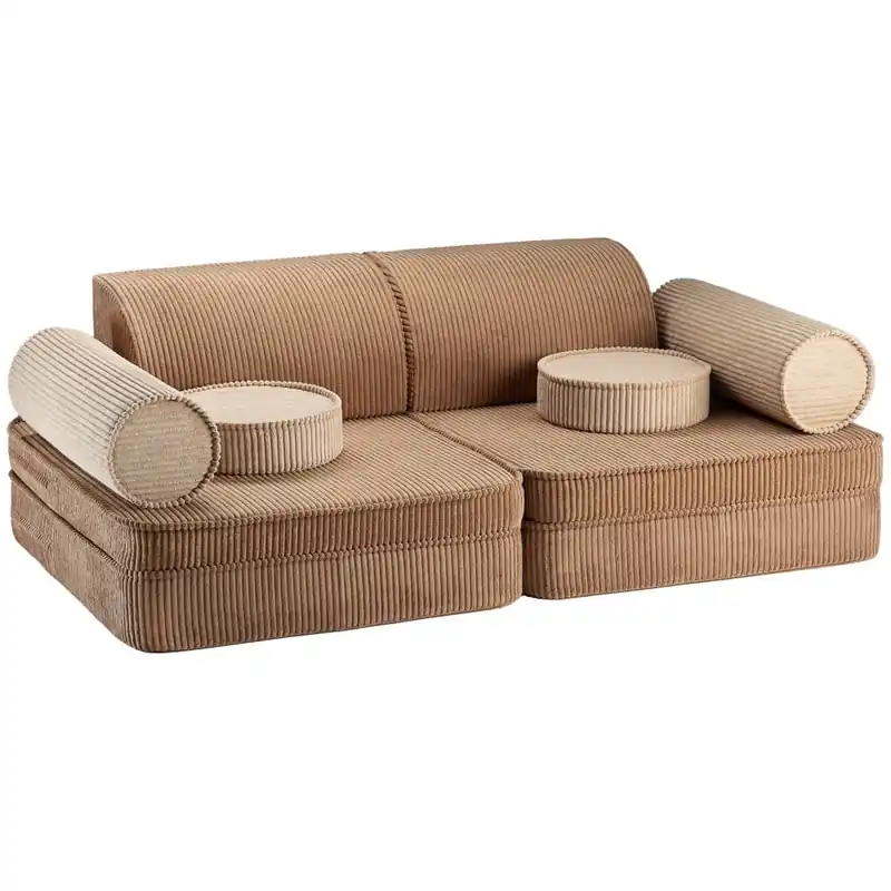 Brązowa sztruksowa sofa dla dzieci 132 cm Settee – Wigiwama Bonami Zamów dziś