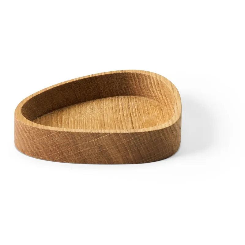 Super okazja Drewniany pojemnik dekoracyjny w naturalnym kolorze 14x12,5x3 cm Curve S – LIND DNA Bonami