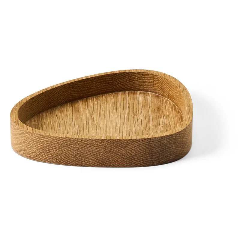 Drewniany pojemnik dekoracyjny w naturalnym kolorze 18x16x3 cm Curve M – LIND DNA Bonami Super okazja