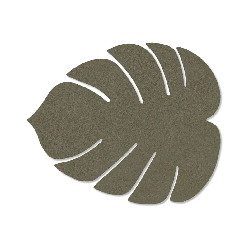Hit sprzedaży Mata stołowa ze skóry ekologicznej 22x26 cm Monstera Leaf Nupo – LIND DNA Bonami
