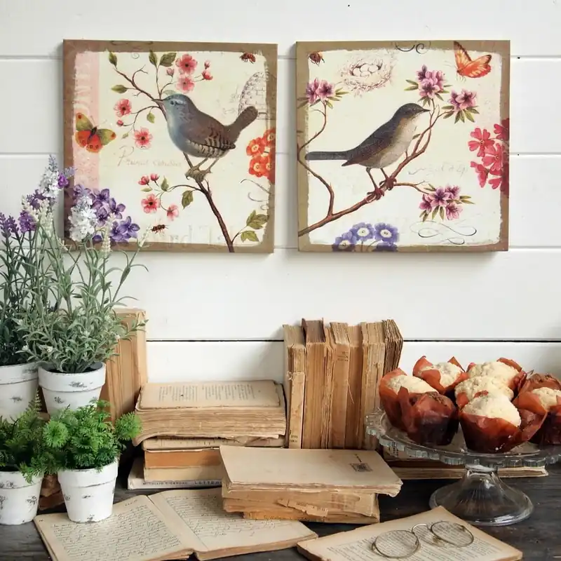 Szybka wysyłka Dekoracja ścienna Birds, 2 szt. Bonami