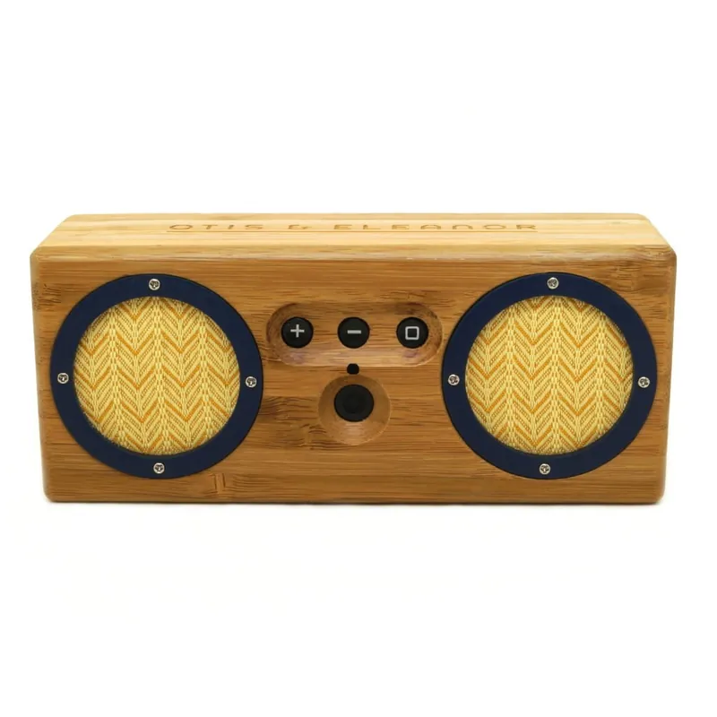 Ostatnia szansa Przenośny bambusowy głośnik Dark Navy&Yellow Bongo Bonami