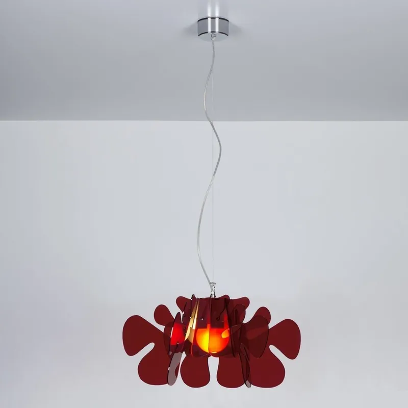 Nowy Lampa wisząca Aralia Emporium, czerwona Bonami