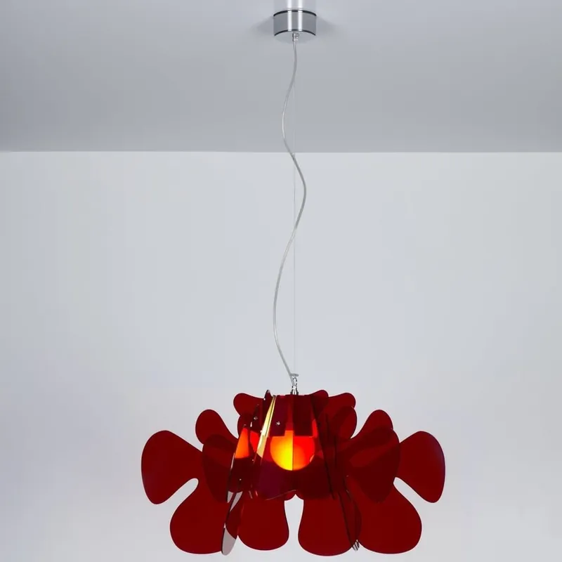 Lampa wisząca Aralia Family Emporium, czerwona Bonami Popularny