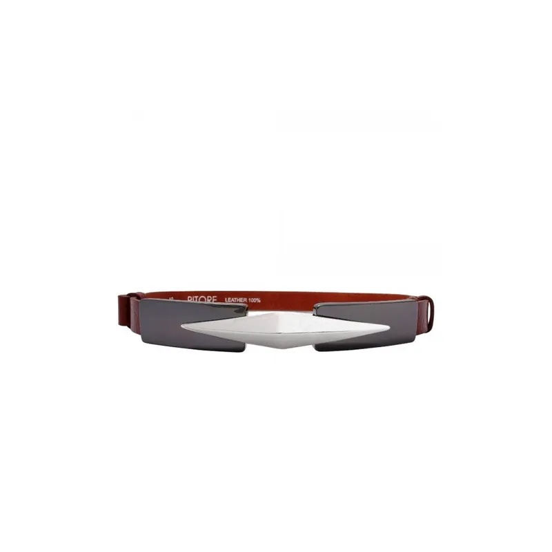 Regulowany pasek skórzany Royc czerwonobrązowy, 66-100 cm Bonami Oferta czasowa