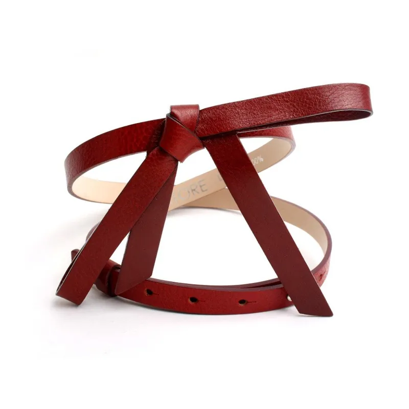 Dostępne od ręki Regulowany skórzany pasek Ruby czerwony, 63-96 cm Bonami