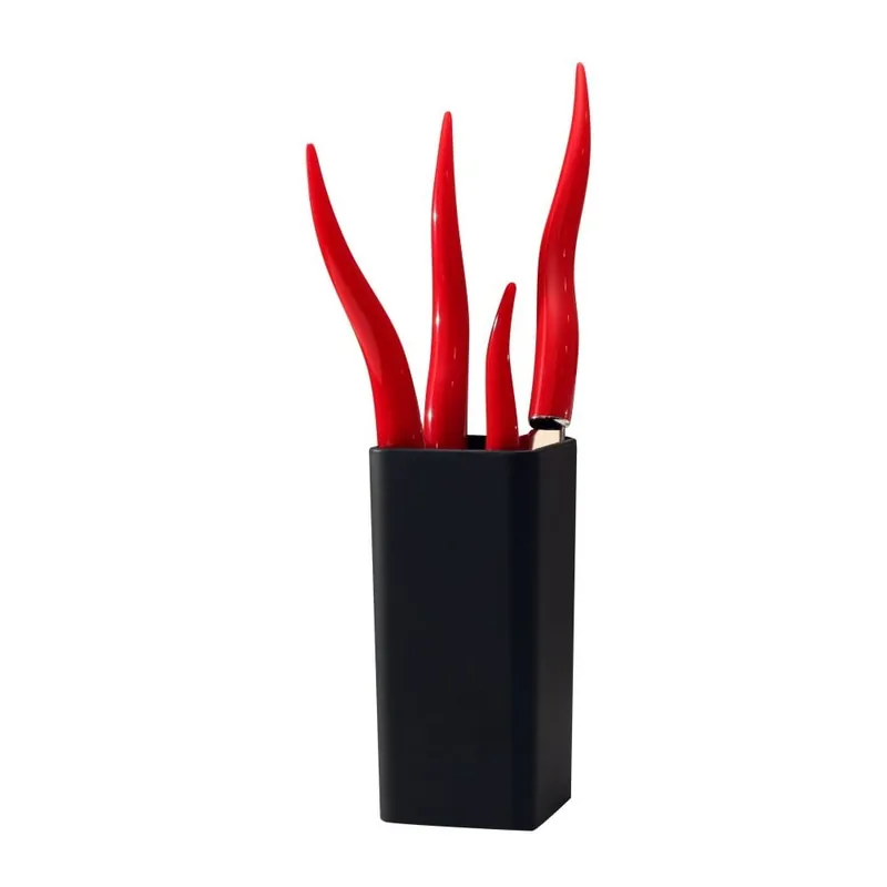 Zestaw sztućców Mio Tullio Black&Red, 5 szt. Bonami Tylko dziś
